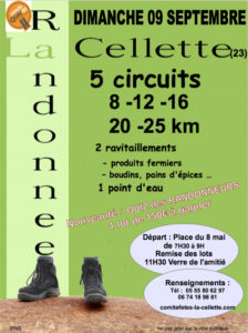 Affiche de la Randonnée Celletoise 2018