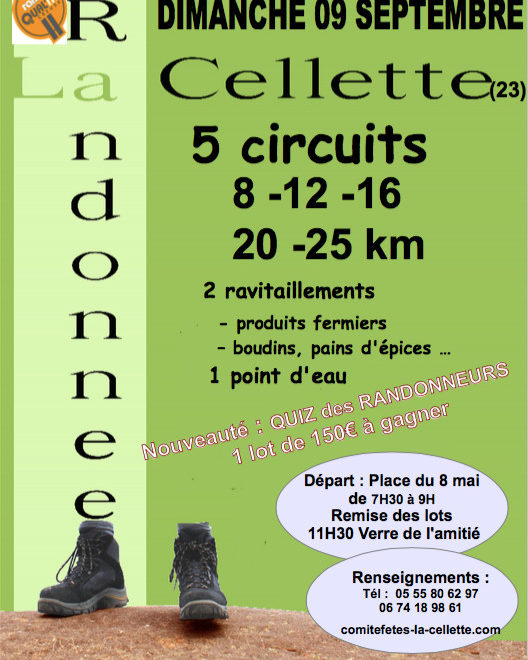 Affiche de la Randonnée Celletoise 2018