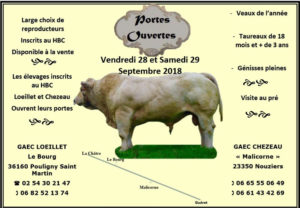 Affiche portes ouvertes GAEC LOEILLET et CHEZEAU