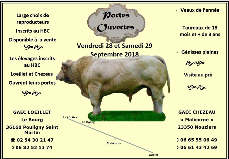 Affiche portes ouvertes GAEC LOEILLET et CHEZEAU