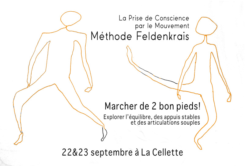 Affiche Atelier Feldenkrais : Marcher de 2 bons pieds! avec Chloé Touchais
