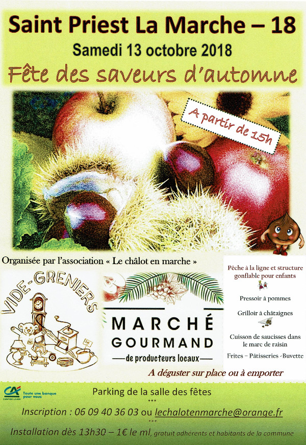 Fête des saveurs d'automne à Saint Priest La Marche